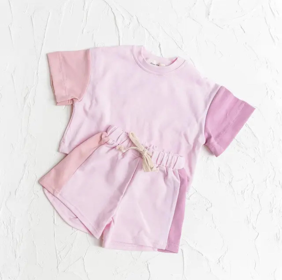 Pink shorts set